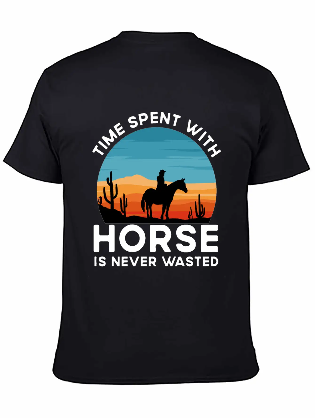 Time Spent With My Horse, Horse, Riding Stylish Everyday T-Shirt – Unisex Basic Cotton Tee