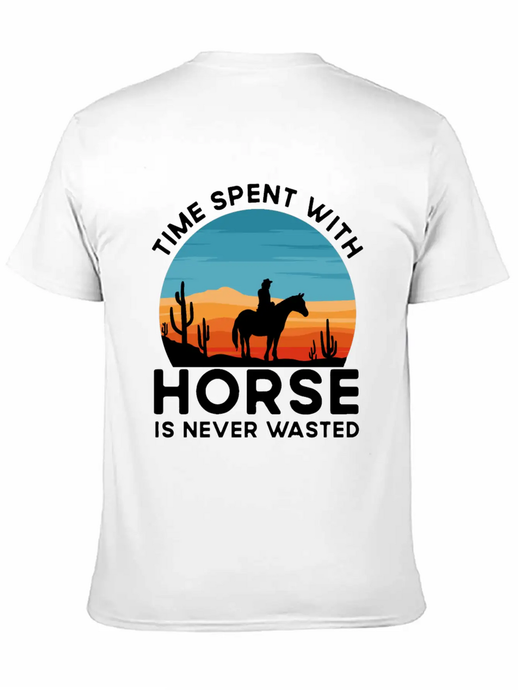 Time Spent With My Horse, Horse, Riding Stylish Everyday T-Shirt – Unisex Basic Cotton Tee