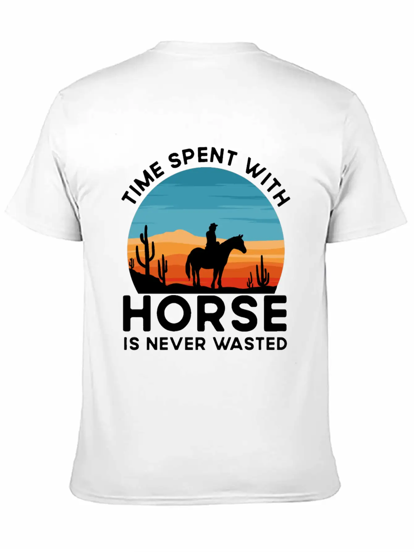 Time Spent With My Horse, Horse, Riding Stylish Everyday T-Shirt – Unisex Basic Cotton Tee