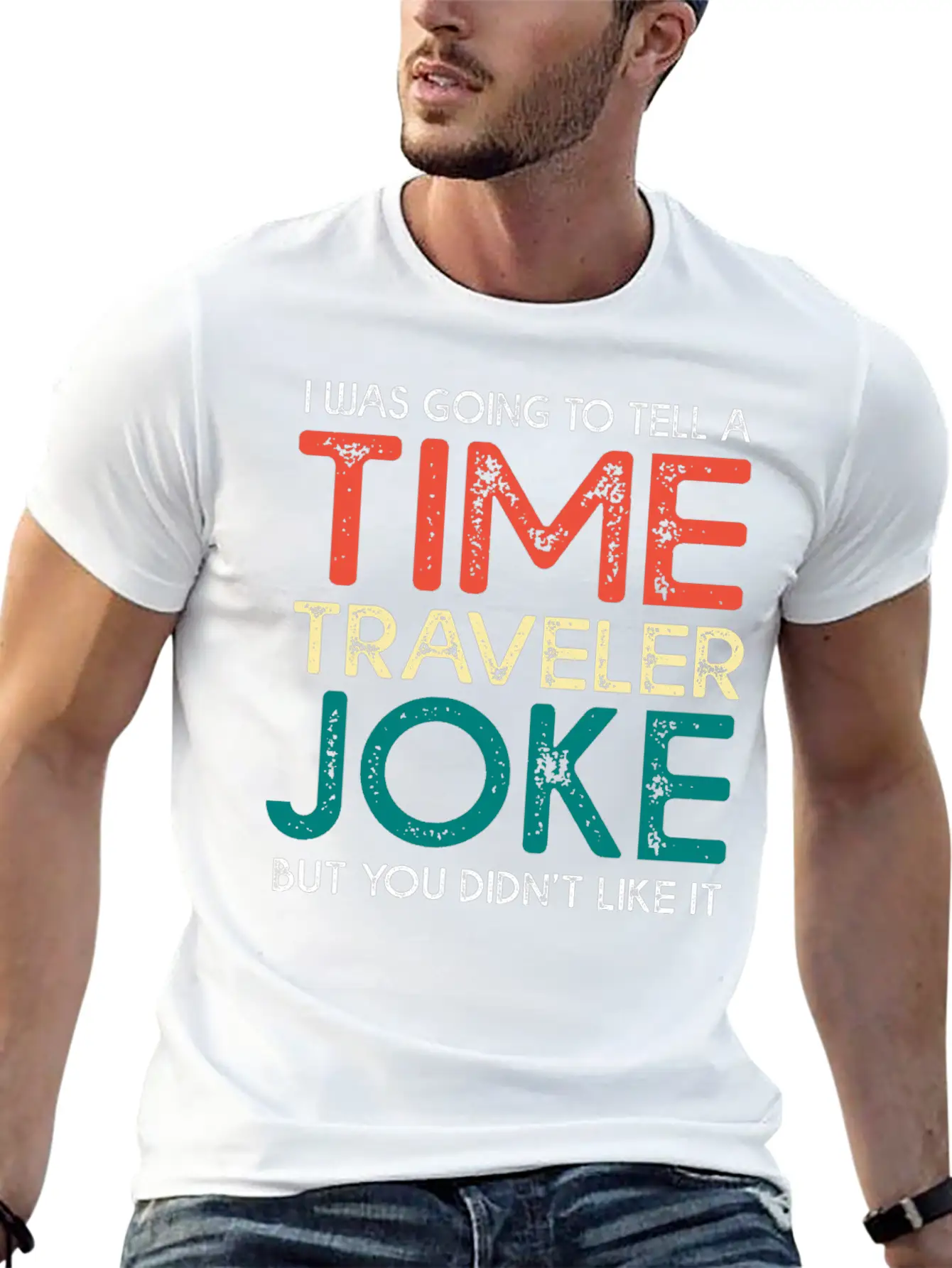 Time Travel Humor Going To Tell A Time Travel Joke Casual Graphic T-Shirt – Simple And Comfortable Daily Wear