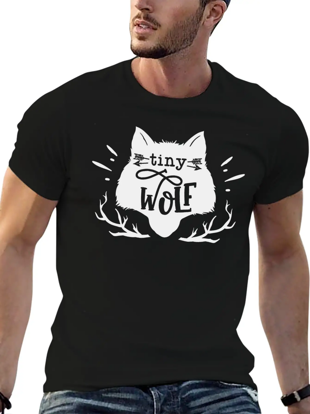 Tiny Wolf Son Little Brother Birthday Family Gift Unisex Short Sleeve Soft Cotton T-Shirt – Casual Everyday Wear