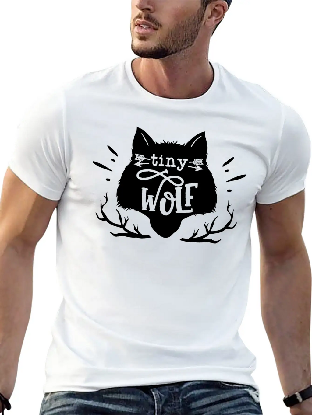 Tiny Wolf Son Little Brother Birthday Family Gift Unisex Short Sleeve Soft Cotton T-Shirt – Casual Everyday Wear