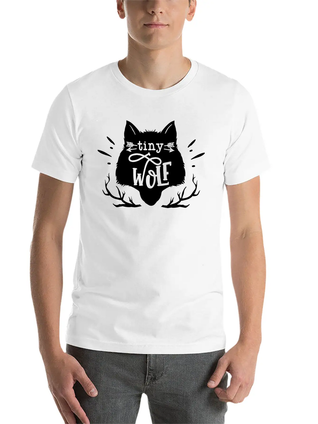 Tiny Wolf Son Little Brother Birthday Family Gift Unisex Short Sleeve Soft Cotton T-Shirt – Casual Everyday Wear