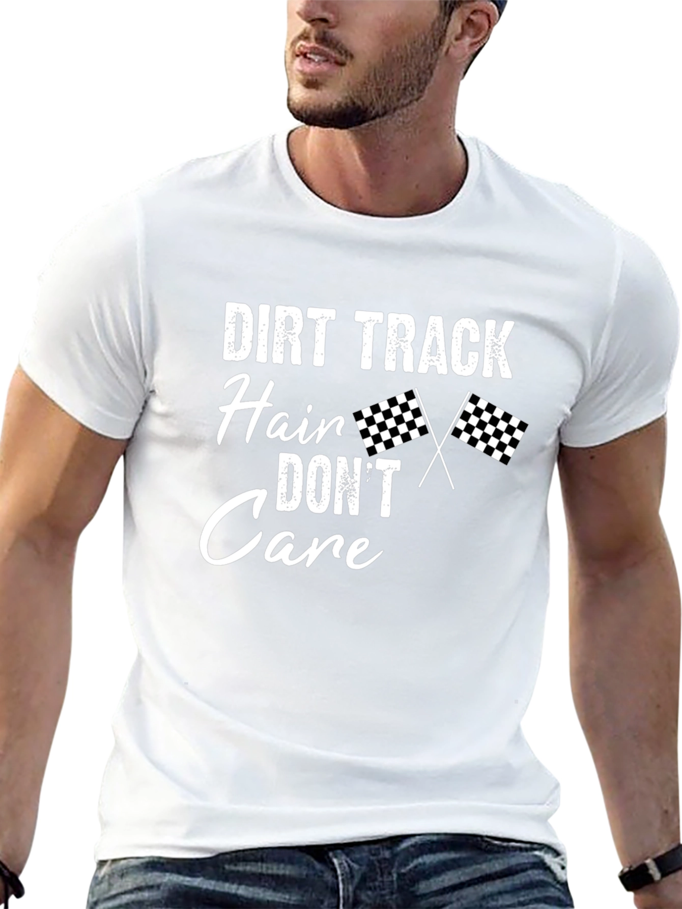 Dirt Track Hair Dont Care T-Shirt