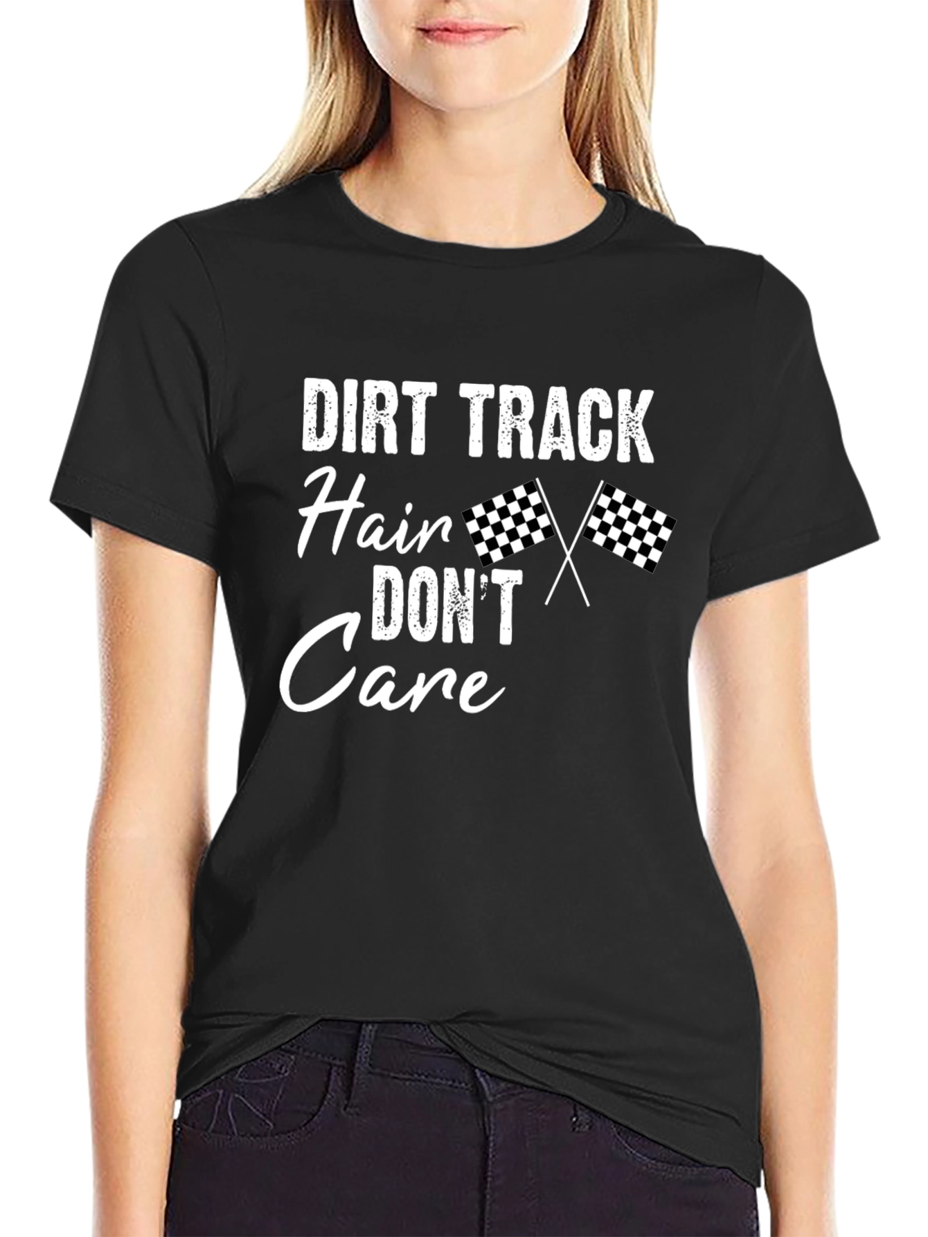 Dirt Track Hair Dont Care T-Shirt