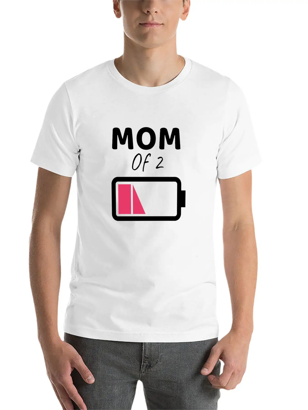 Tired Mom Mom Of 2 Gift Mom Of 2 Boys Gift Stylish Everyday T-Shirt – Unisex Basic Cotton Tee