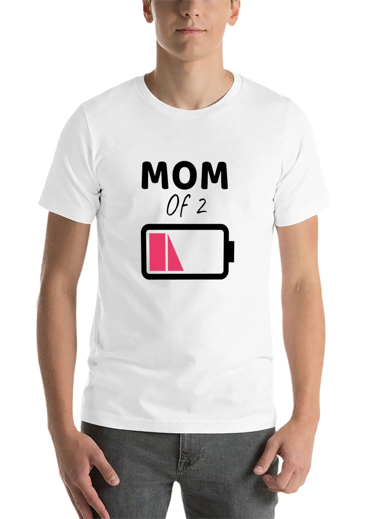 Tired Mom Mom Of 2 Gift Mom Of 2 Boys Gift Stylish Everyday T-Shirt – Unisex Basic Cotton Tee
