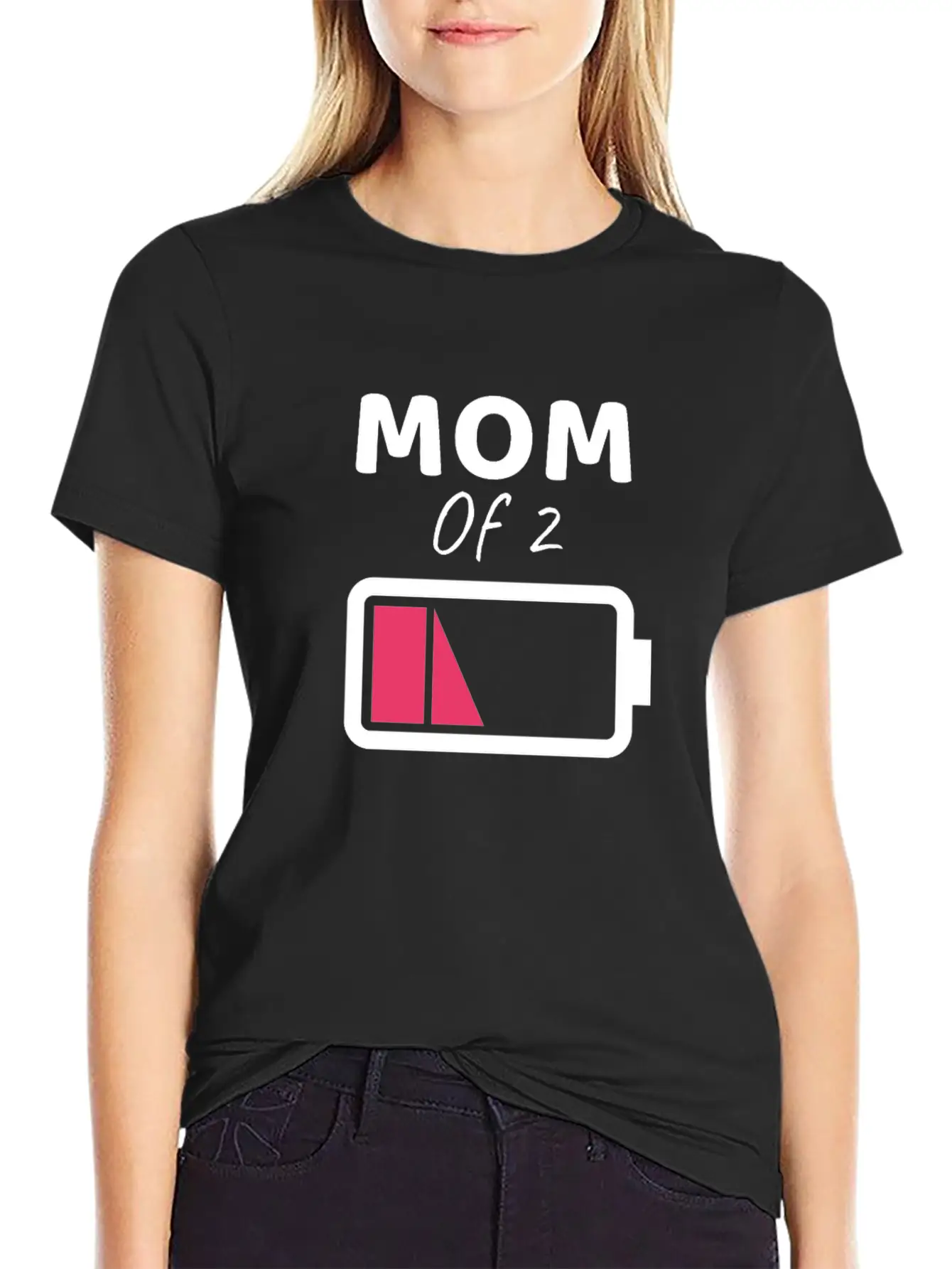 Tired Mom Mom Of 2 Gift Mom Of 2 Boys Gift Stylish Everyday T-Shirt – Unisex Basic Cotton Tee
