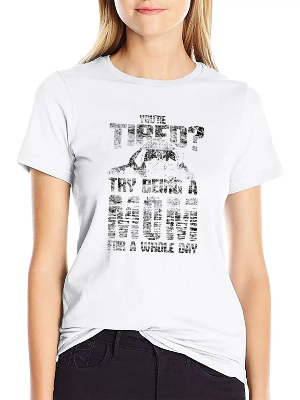 Tired Mother Gift Unisex Short Sleeve Soft Cotton T-Shirt – Casual Everyday Wear