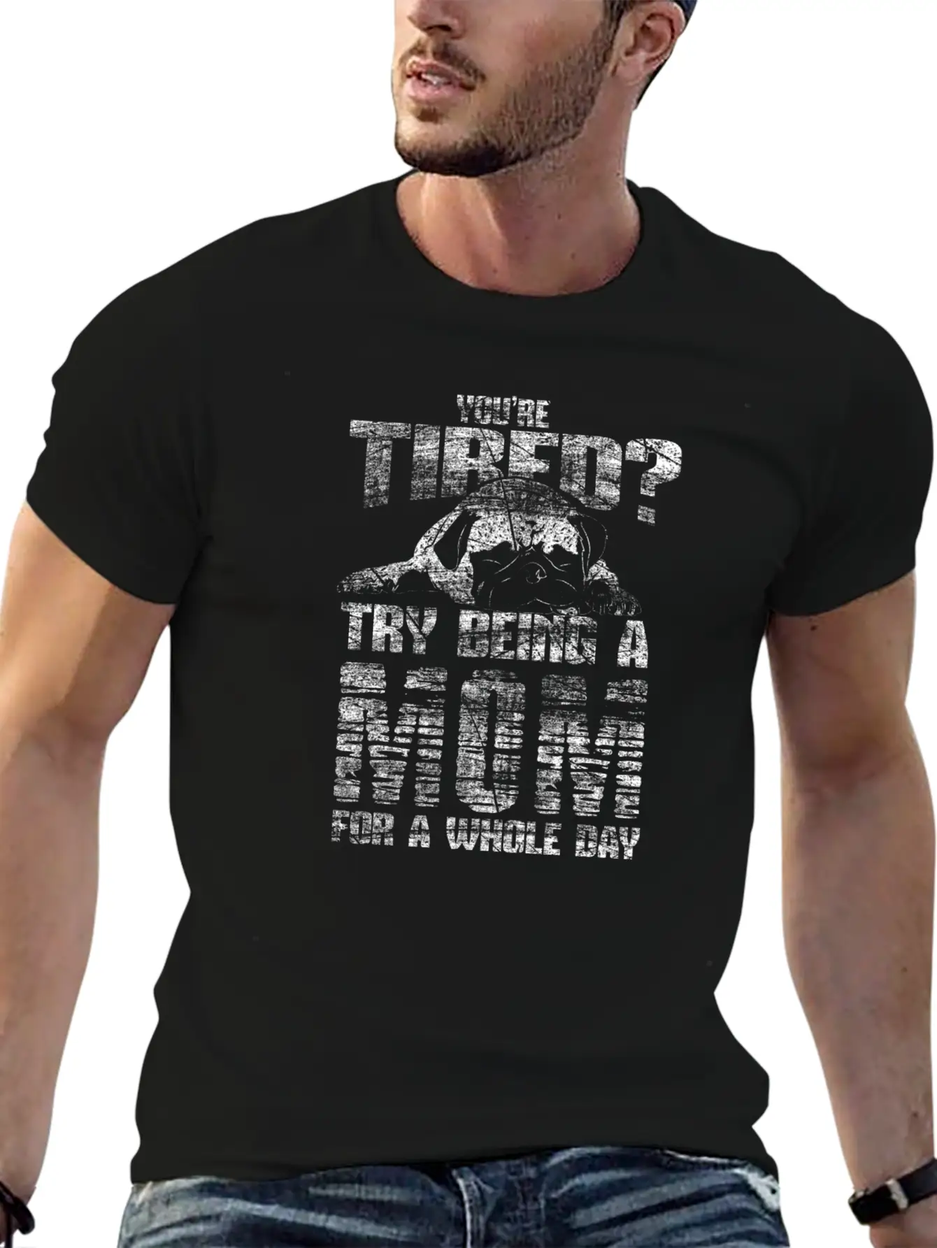 Tired Mother Gift Unisex Short Sleeve Soft Cotton T-Shirt – Casual Everyday Wear