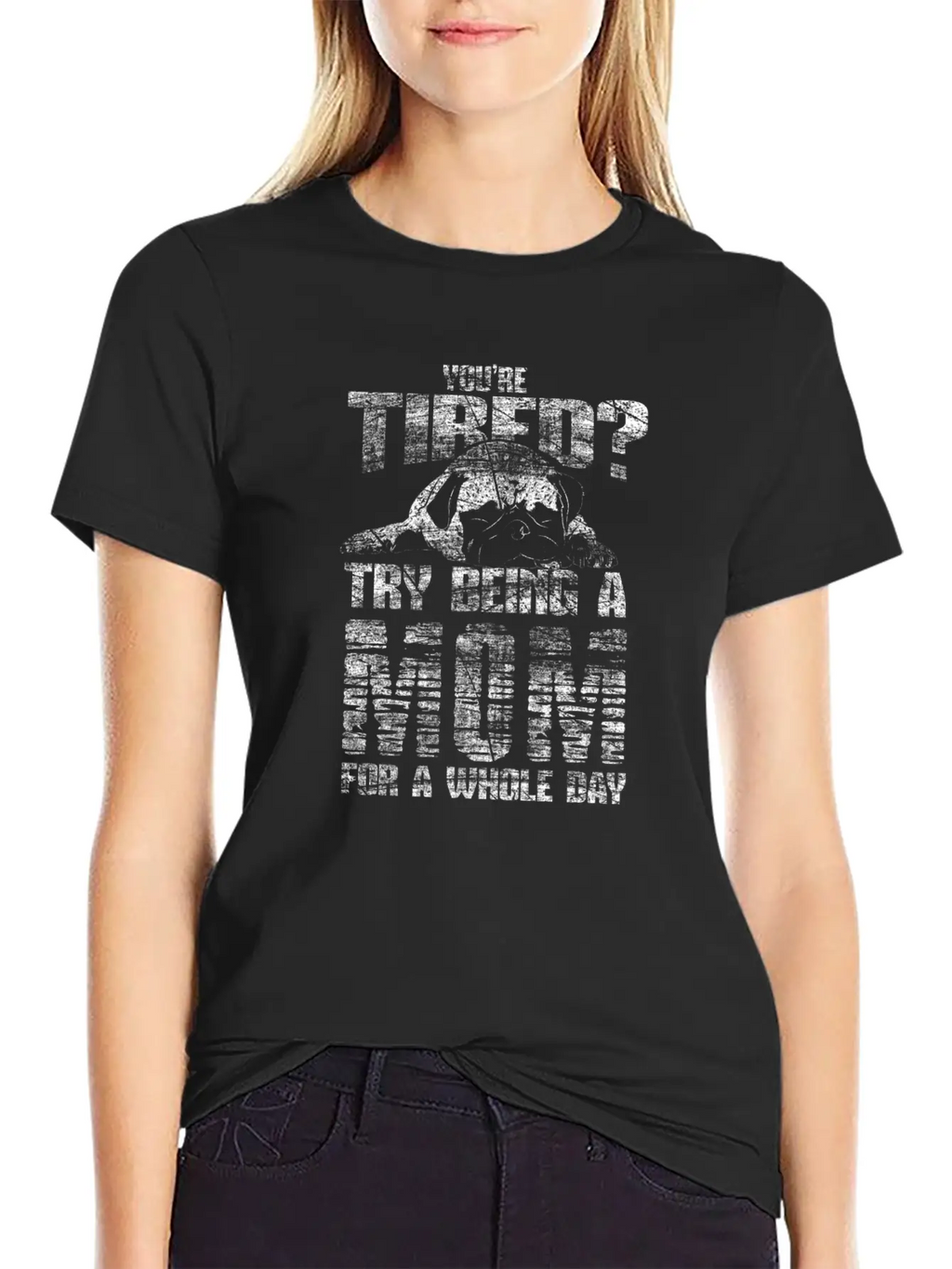 Tired Mother Gift Unisex Short Sleeve Soft Cotton T-Shirt – Casual Everyday Wear