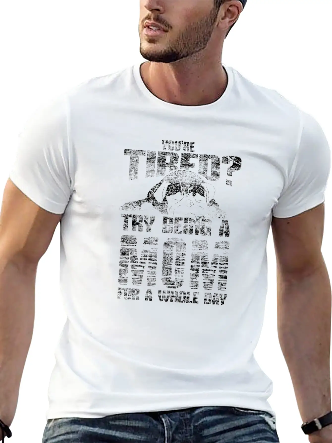 Tired Mother Gift Unisex Short Sleeve Soft Cotton T-Shirt – Casual Everyday Wear