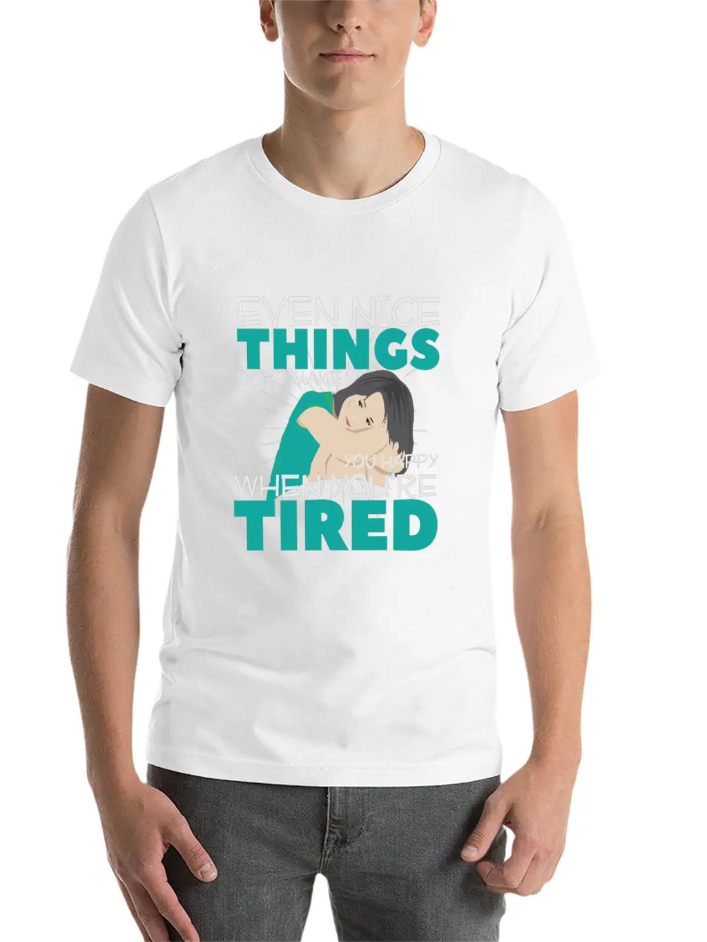 Tired Unisex Short Sleeve Soft Cotton T-Shirt – Casual Everyday Wear