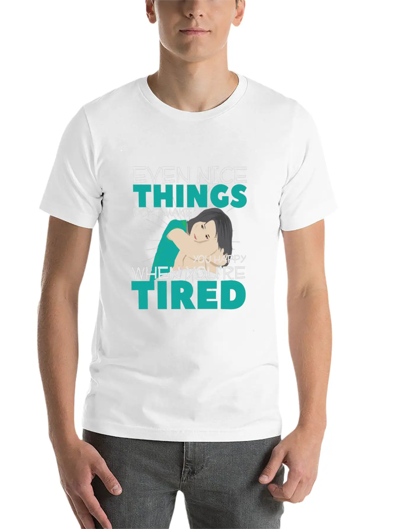 Tired Unisex Short Sleeve Soft Cotton T-Shirt – Casual Everyday Wear