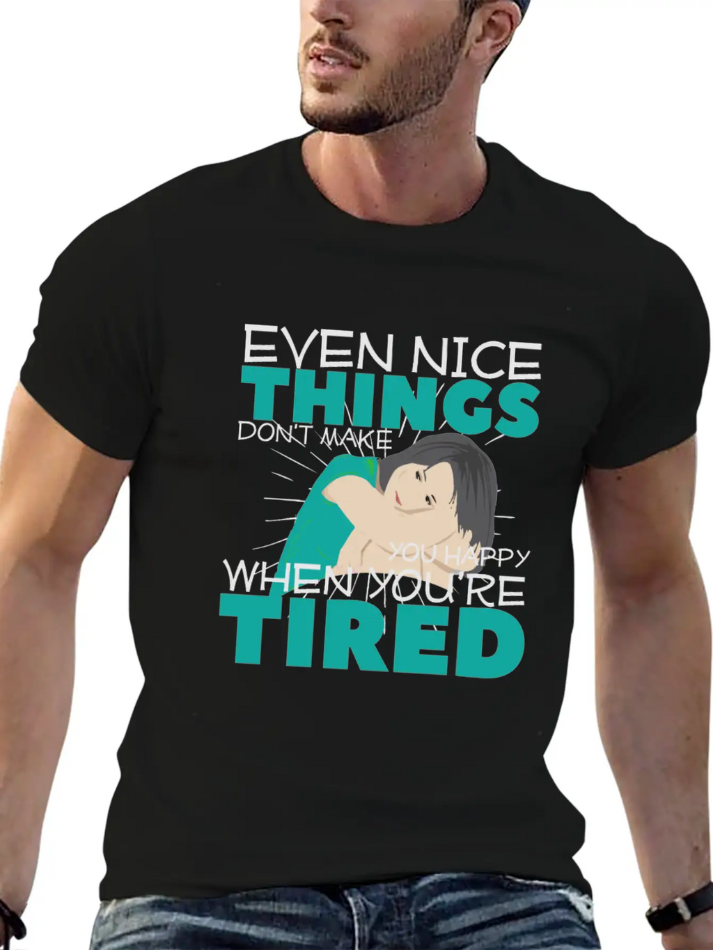 Tired Unisex Short Sleeve Soft Cotton T-Shirt – Casual Everyday Wear