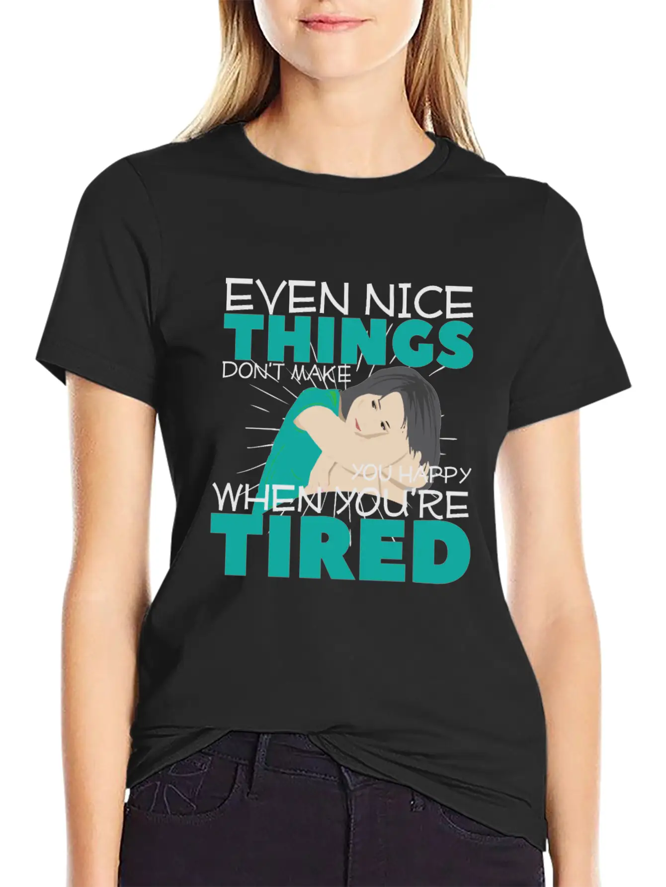 Tired Unisex Short Sleeve Soft Cotton T-Shirt – Casual Everyday Wear