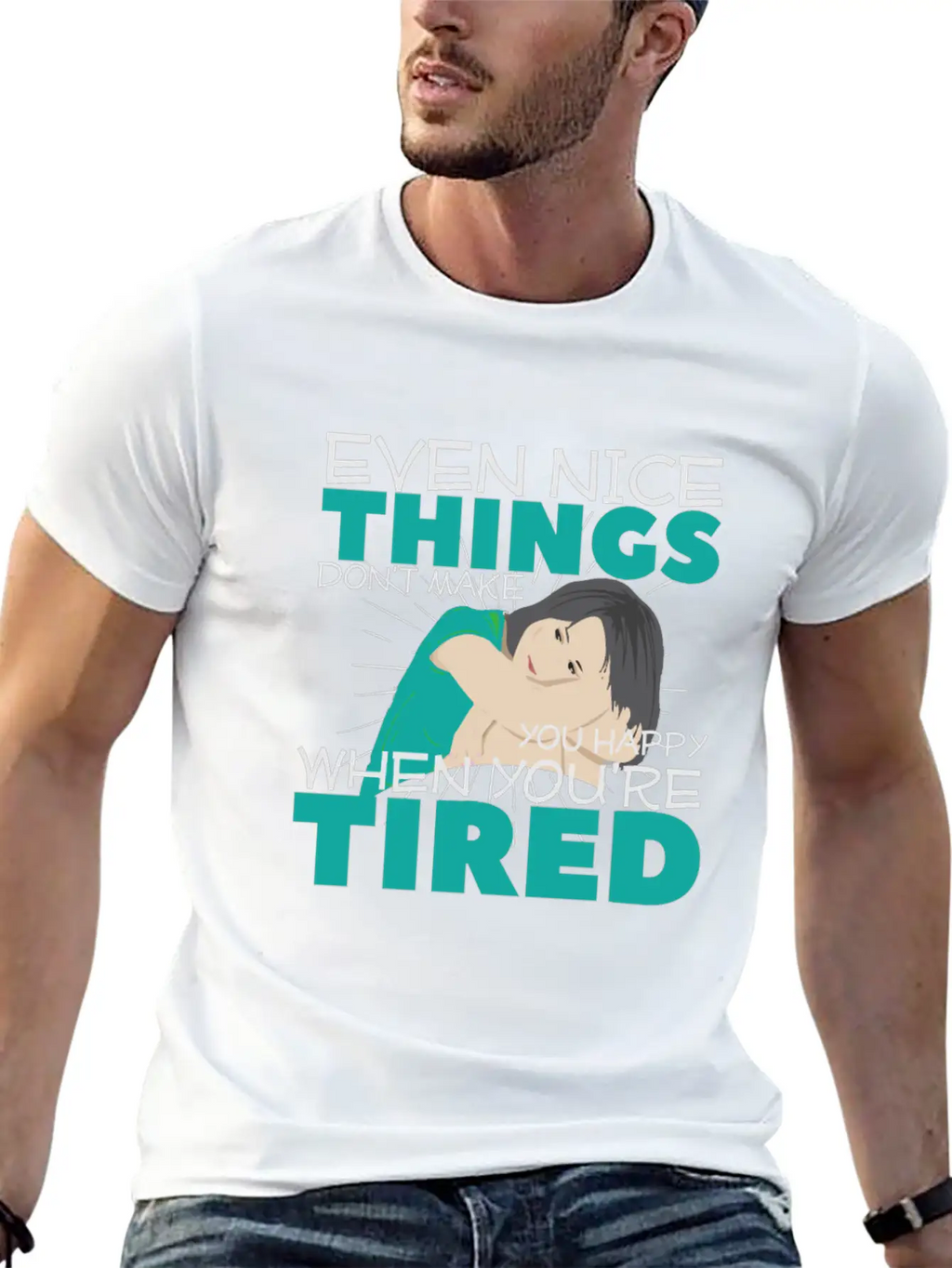 Tired Unisex Short Sleeve Soft Cotton T-Shirt – Casual Everyday Wear