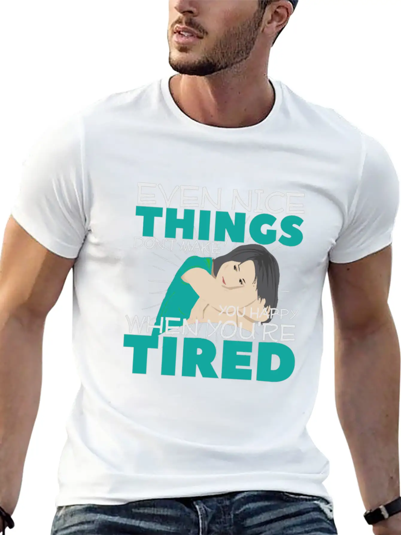 Tired Unisex Short Sleeve Soft Cotton T-Shirt – Casual Everyday Wear
