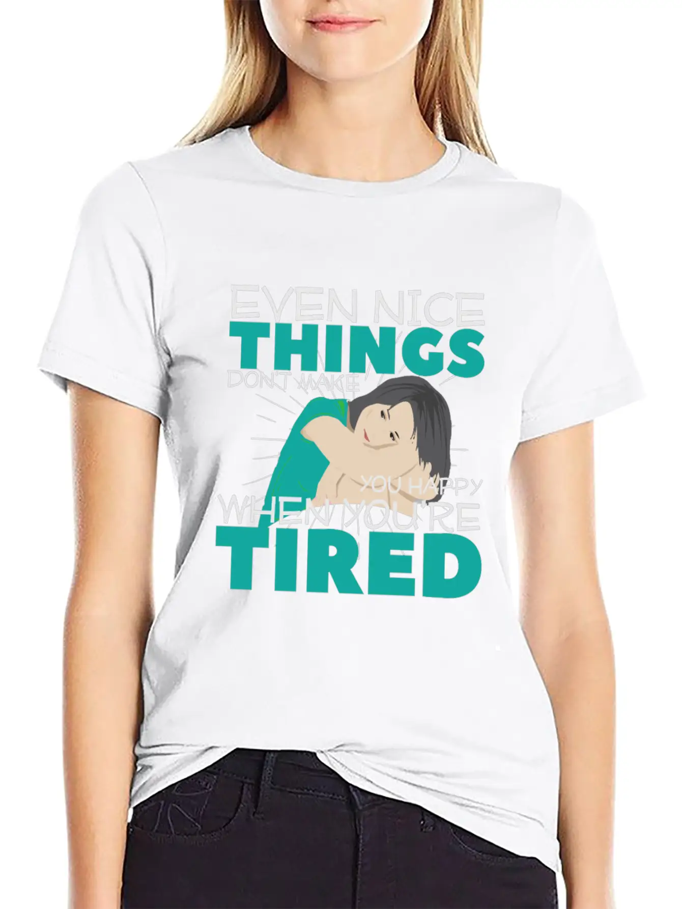 Tired Unisex Short Sleeve Soft Cotton T-Shirt – Casual Everyday Wear