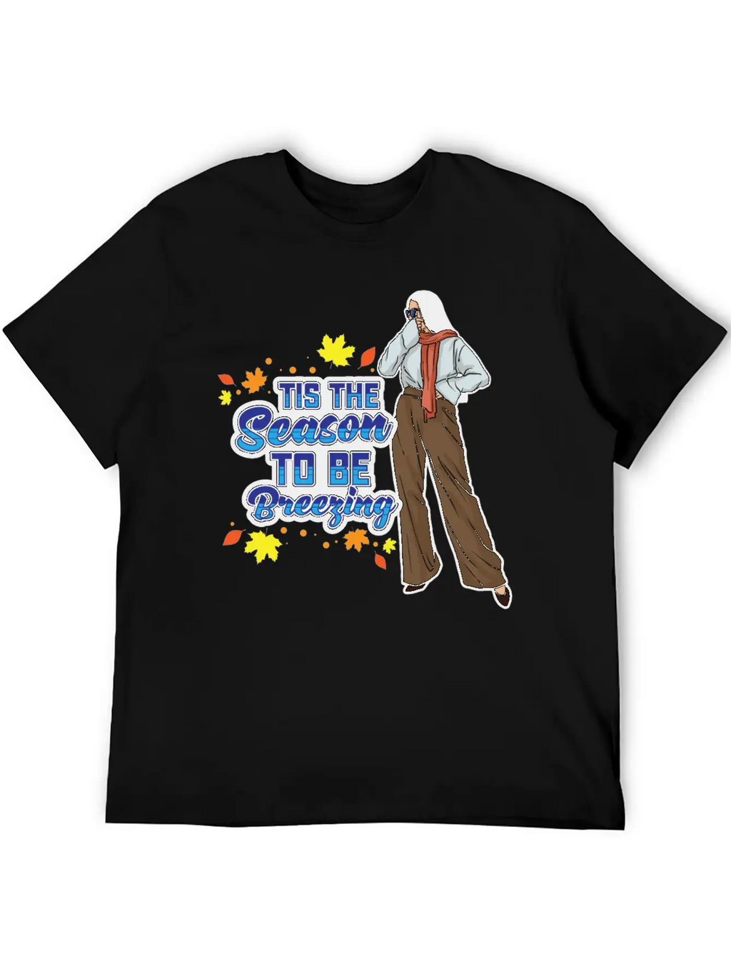 Tis The Season To Be Breezy Sweater Weather Fall Classic Fit Graphic Tee For Daily Comfort – Unisex Cotton Shirt