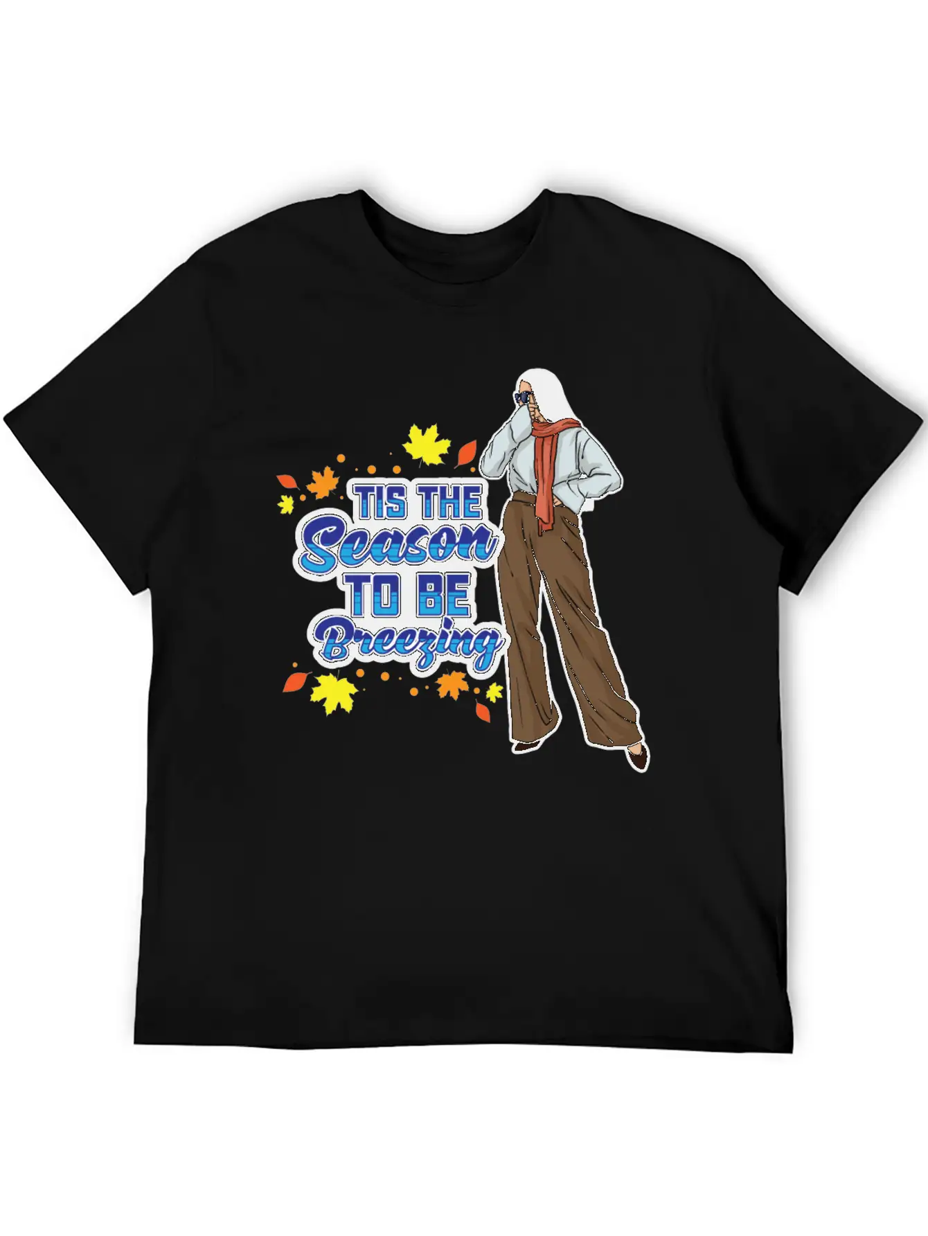 Tis The Season To Be Breezy Sweater Weather Fall Classic Fit Graphic Tee For Daily Comfort – Unisex Cotton Shirt