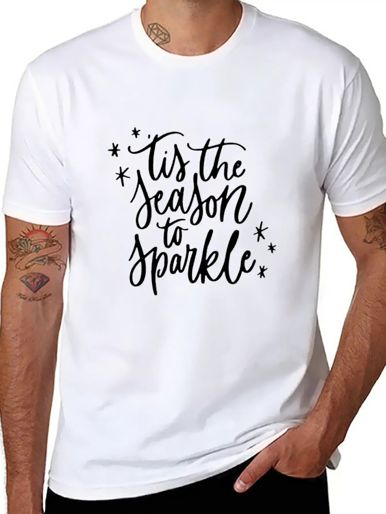 Tis The Season To Sparkle Classic Fit Graphic Tee For Daily Comfort – Unisex Cotton Shirt