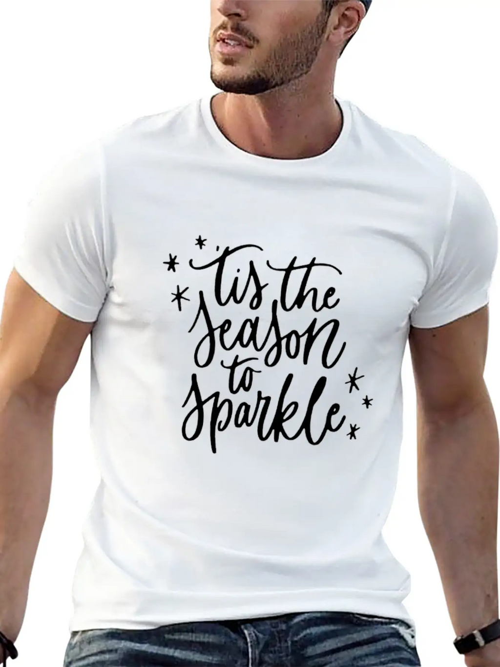Tis The Season To Sparkle Classic Fit Graphic Tee For Daily Comfort – Unisex Cotton Shirt