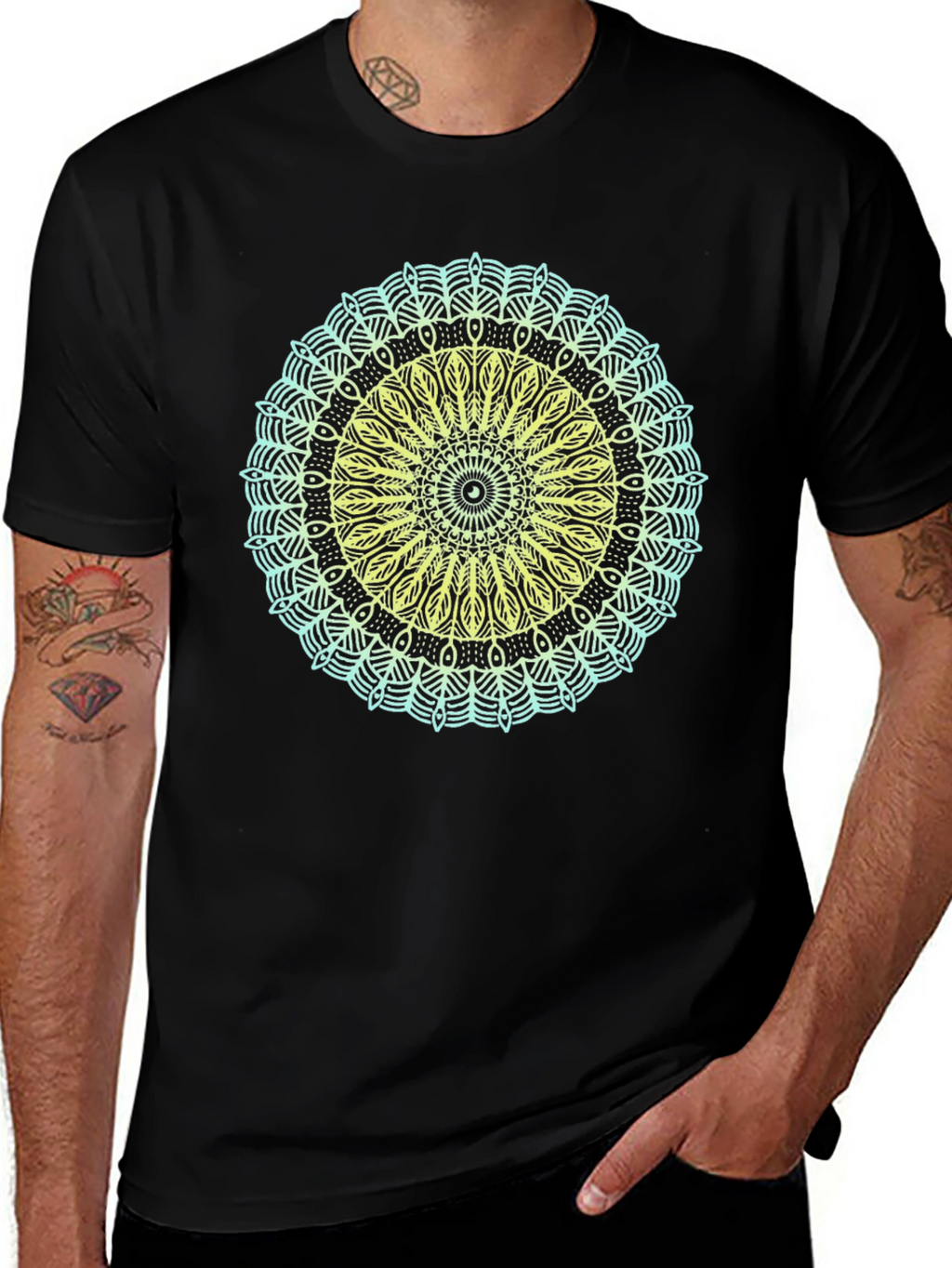 Geometric Mandala Graphic T-Shirt