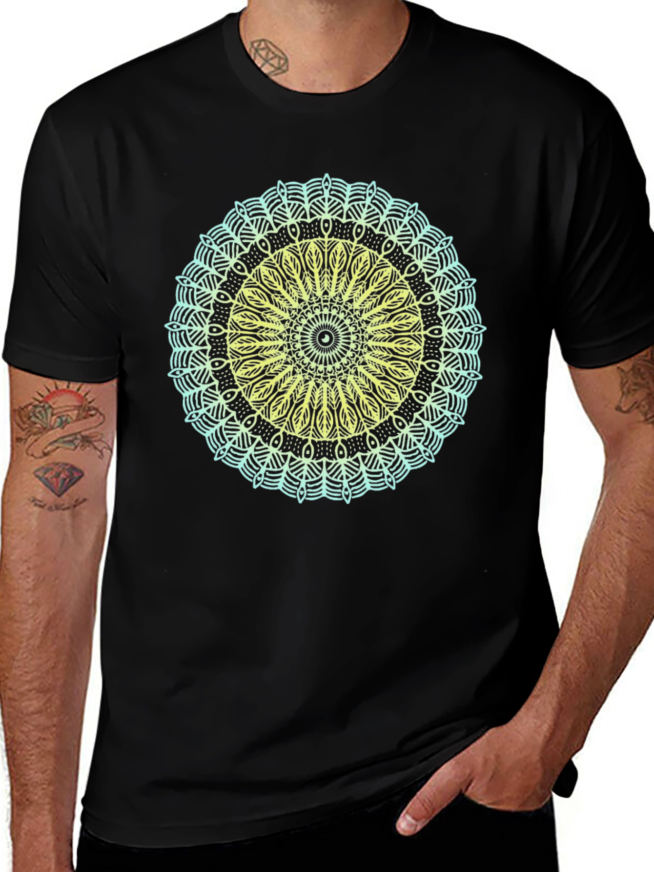 Geometric Mandala Graphic T-Shirt