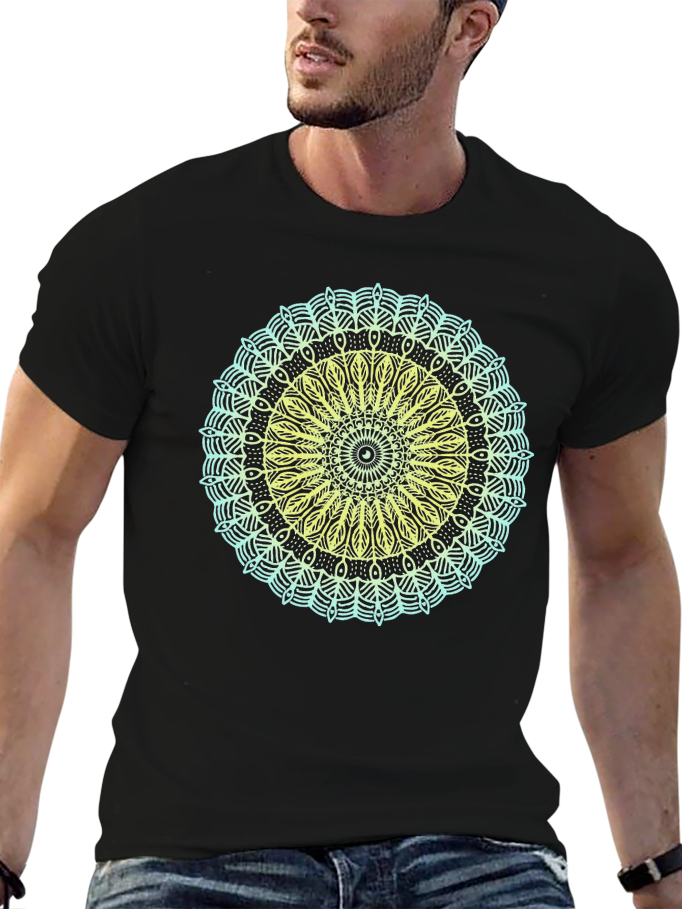 Geometric Mandala Graphic T-Shirt