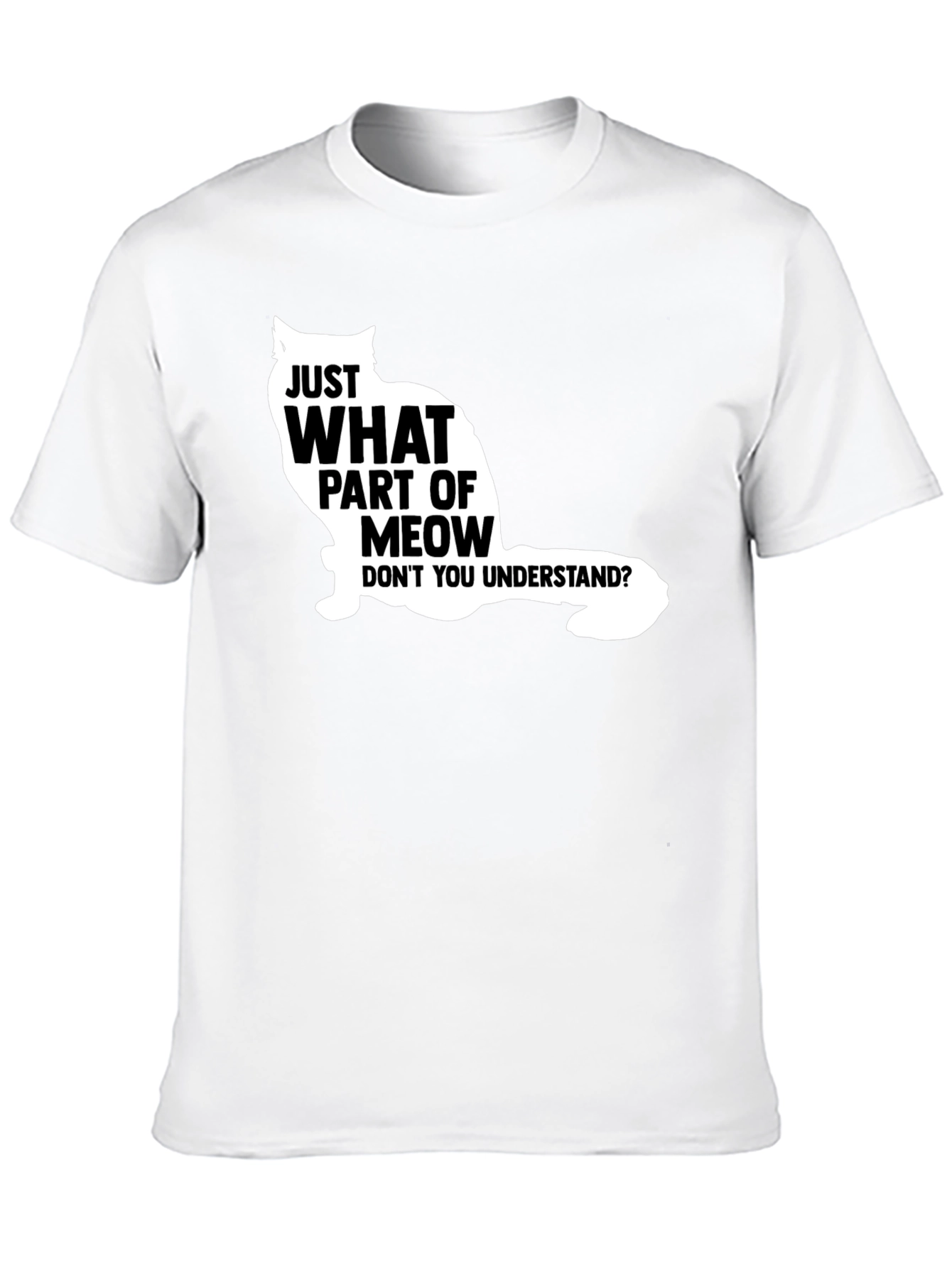 Just What Part Of Meow T-Shirt - Funny Cat Graphic Tee