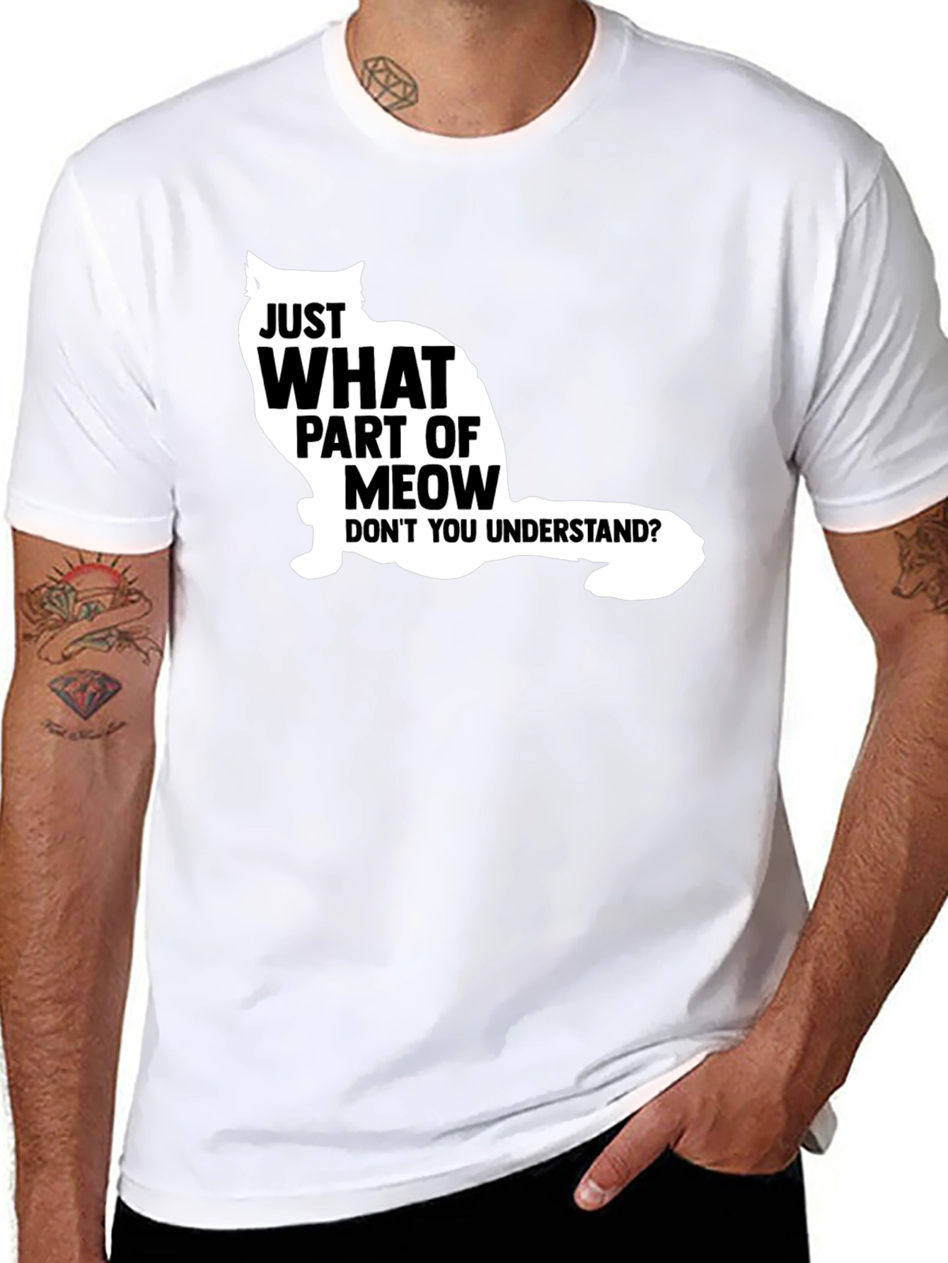 Just What Part Of Meow T-Shirt - Funny Cat Graphic Tee