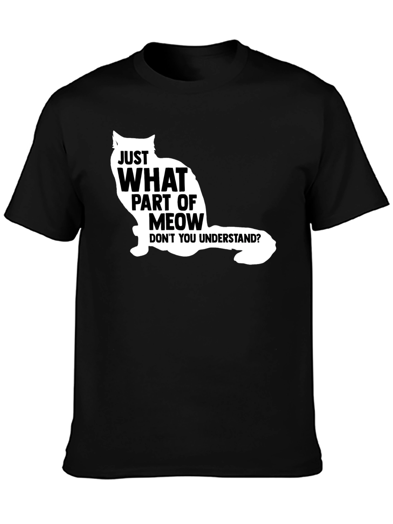 Just What Part Of Meow T-Shirt - Funny Cat Graphic Tee