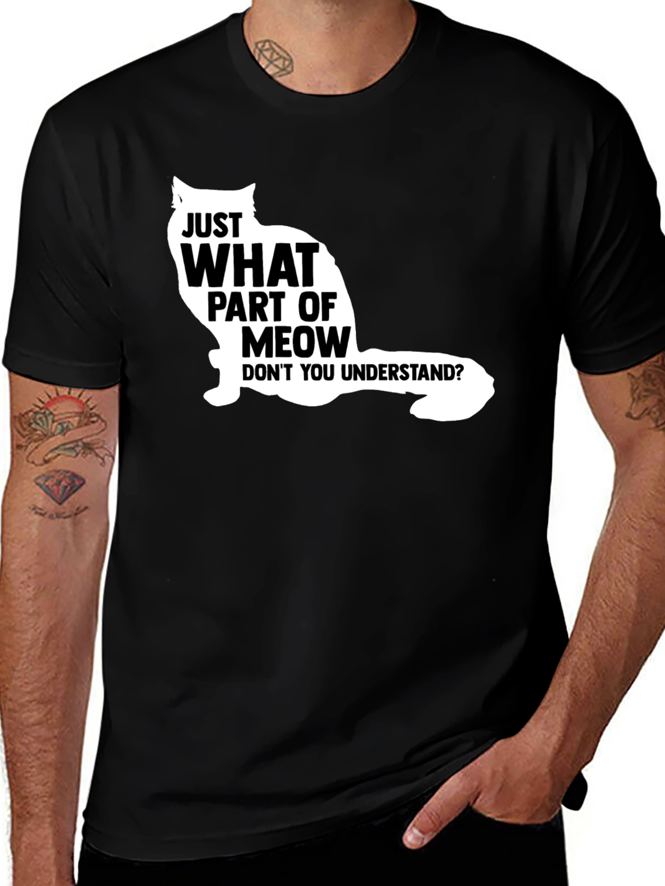 Just What Part Of Meow T-Shirt - Funny Cat Graphic Tee