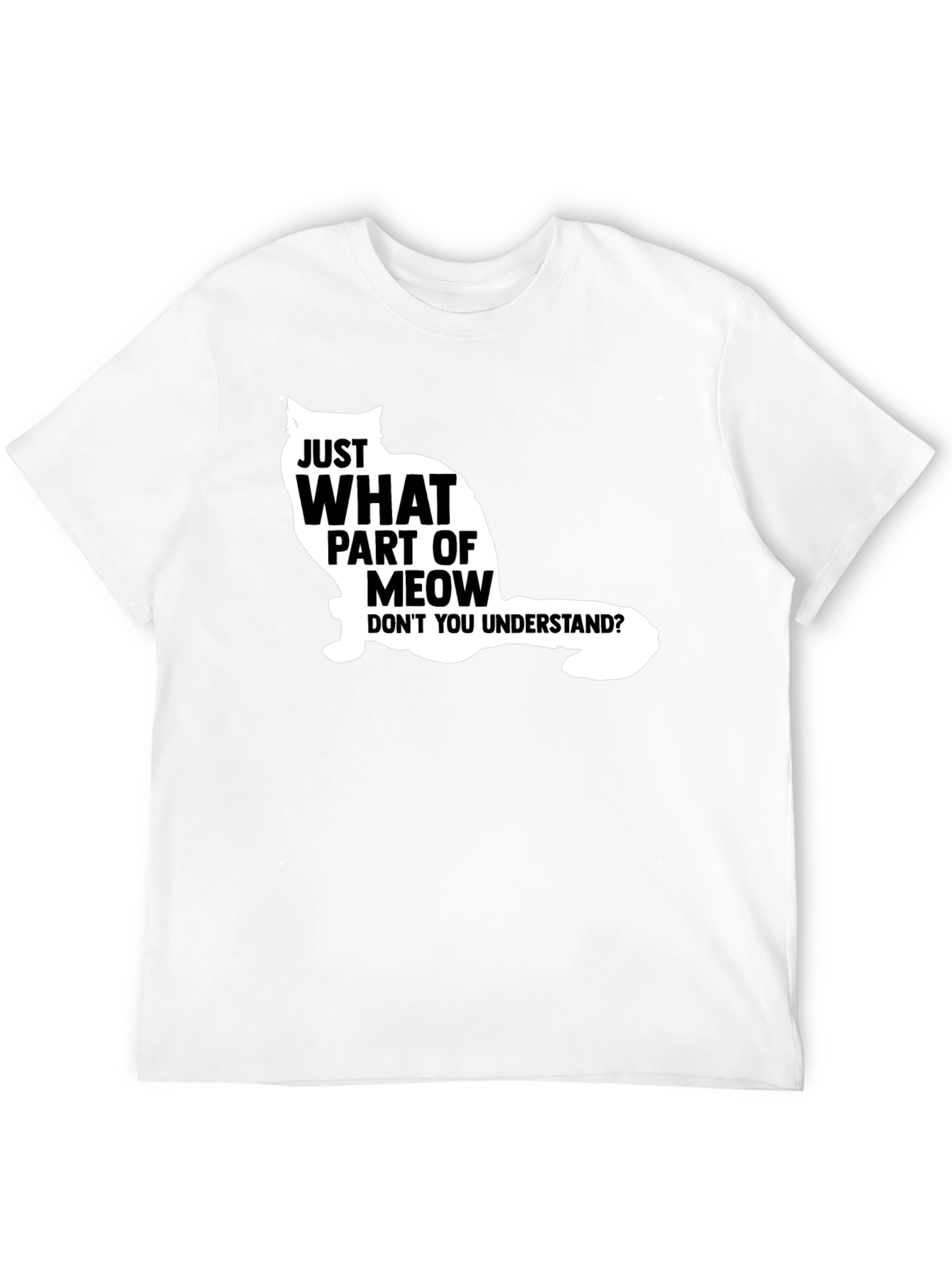 Just What Part Of Meow T-Shirt - Funny Cat Graphic Tee