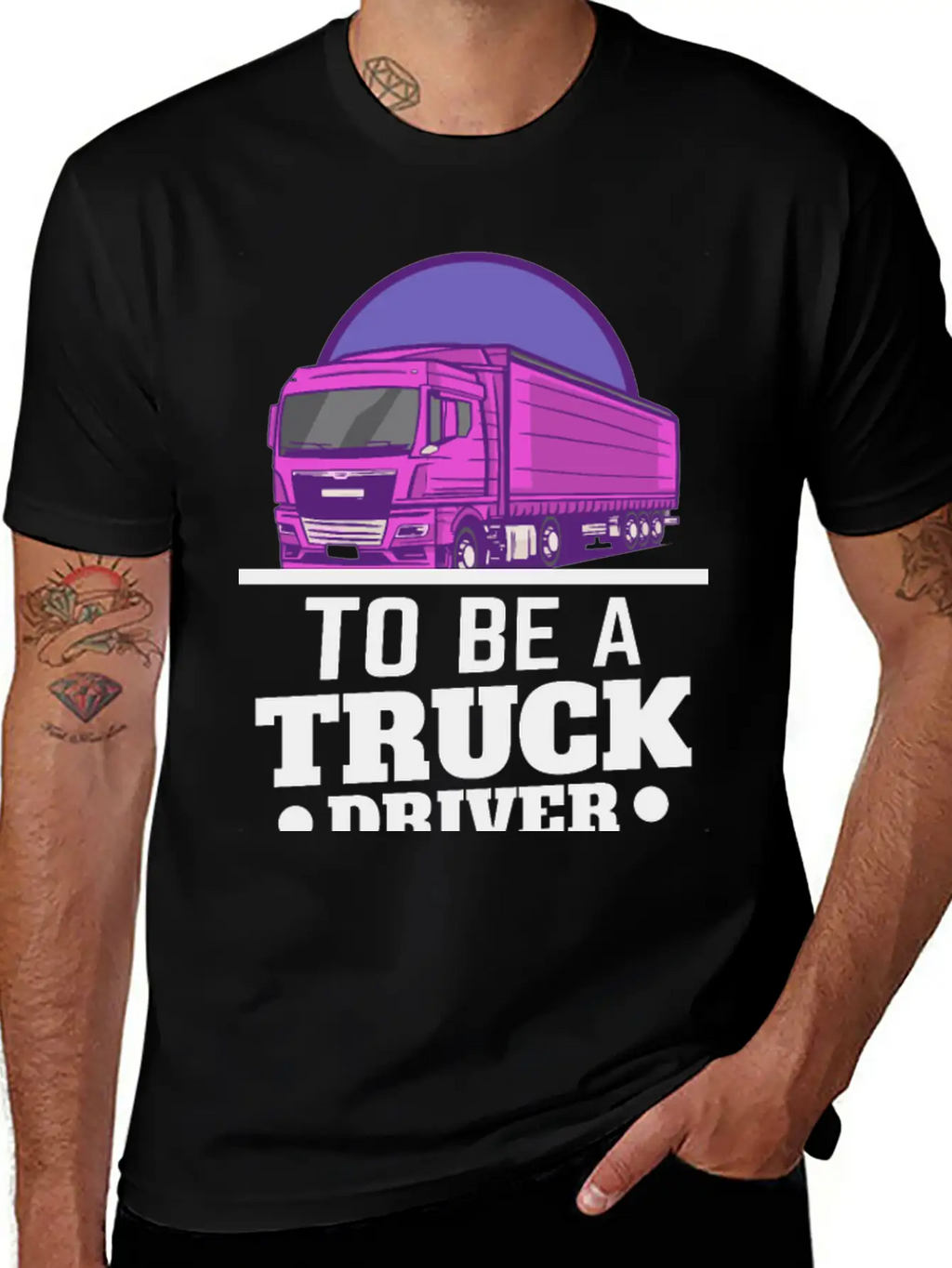 To Be A Truck Driver Is My Life Unisex Short Sleeve Soft Cotton T-Shirt – Casual Everyday Wear