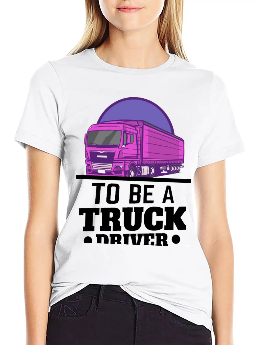 To Be A Truck Driver Is My Life Unisex Short Sleeve Soft Cotton T-Shirt – Casual Everyday Wear