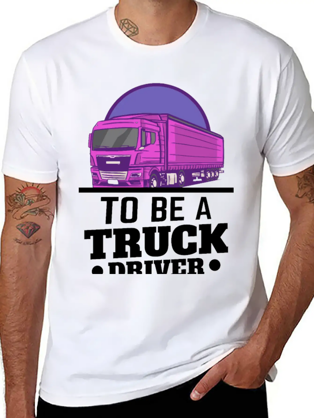 To Be A Truck Driver Is My Life Unisex Short Sleeve Soft Cotton T-Shirt – Casual Everyday Wear