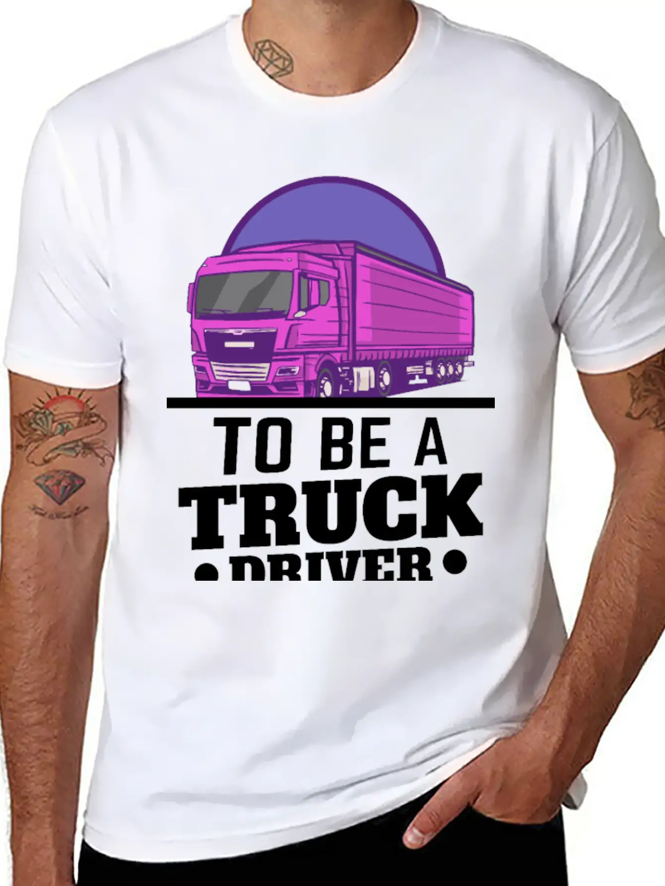 To Be A Truck Driver Is My Life Unisex Short Sleeve Soft Cotton T-Shirt – Casual Everyday Wear