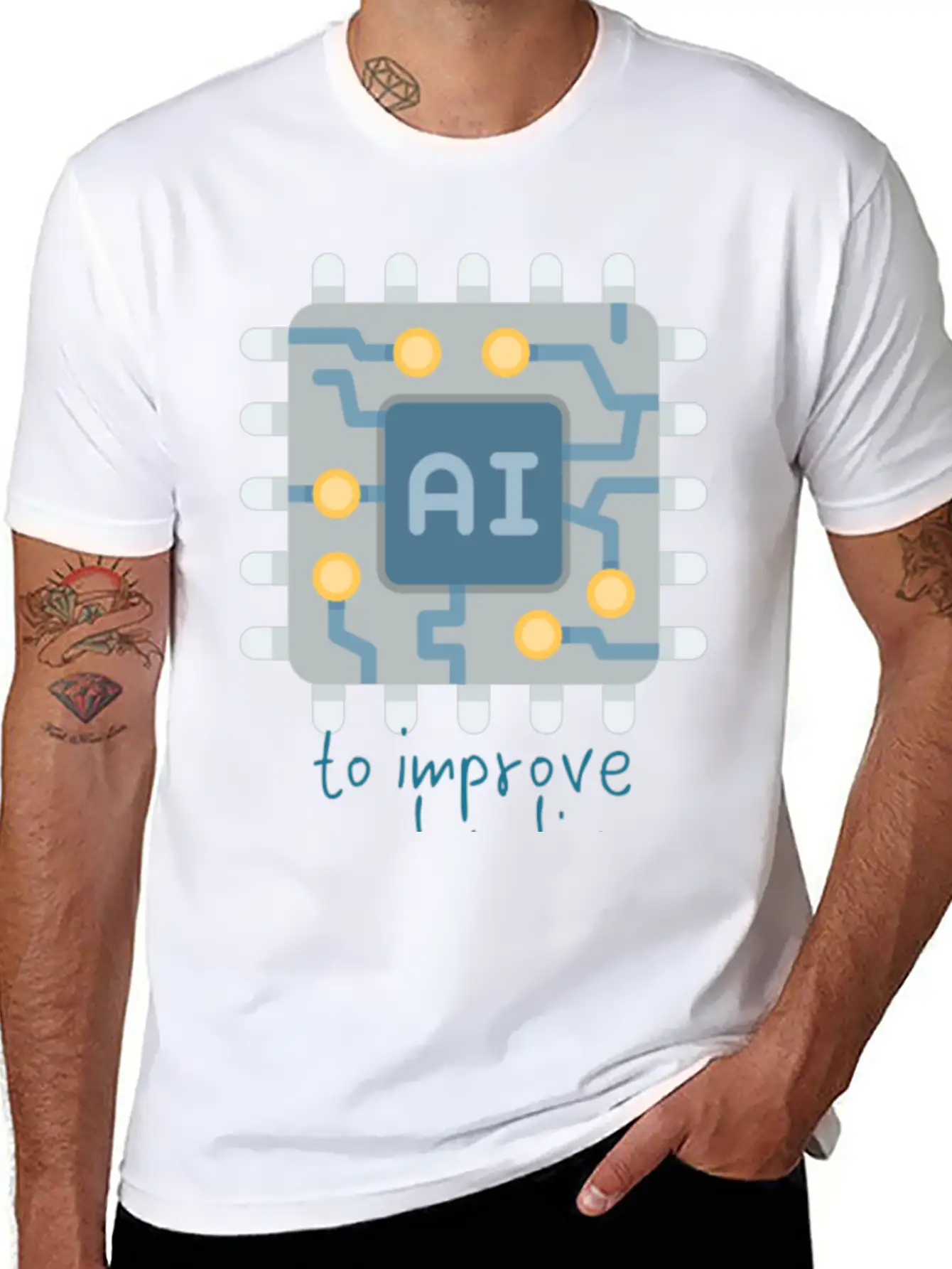 To Improve People S Lives Casual Graphic T-Shirt – Simple And Comfortable Daily Wear