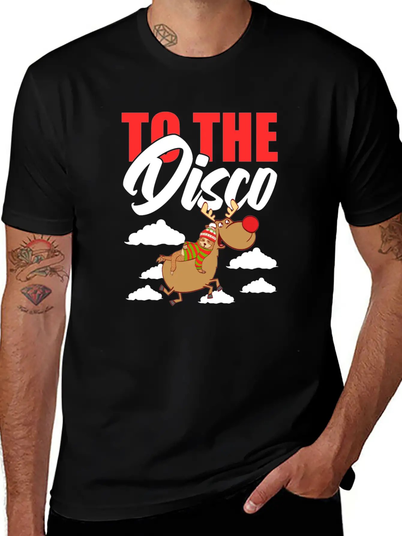To The Disco Merry Christmas Happy New Year Breathable Soft Cotton T-Shirt – Timeless Casual Look