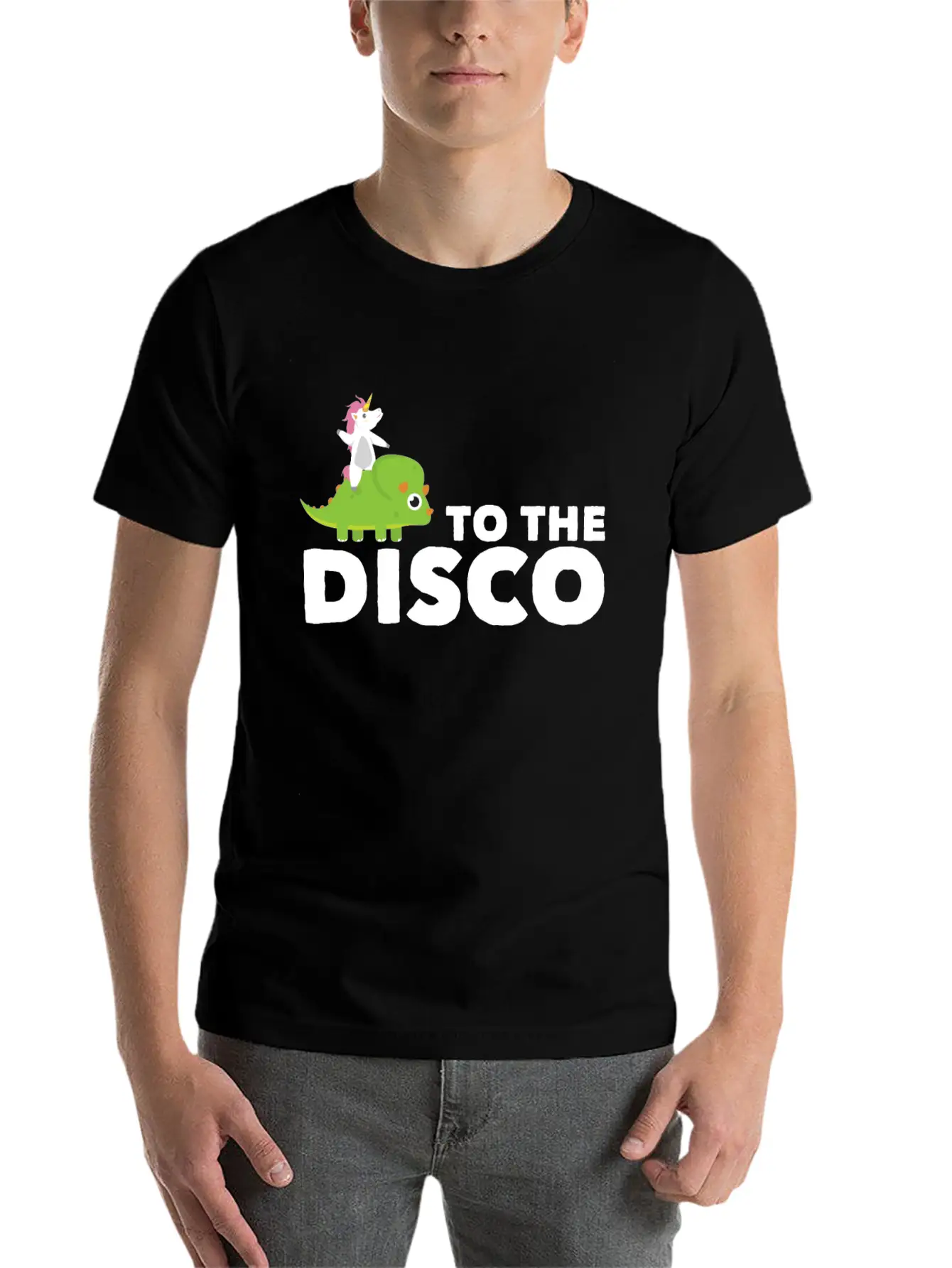 To The Disco Unicorn Unisex Casual T-Shirt – Clean Design For Daily Comfort