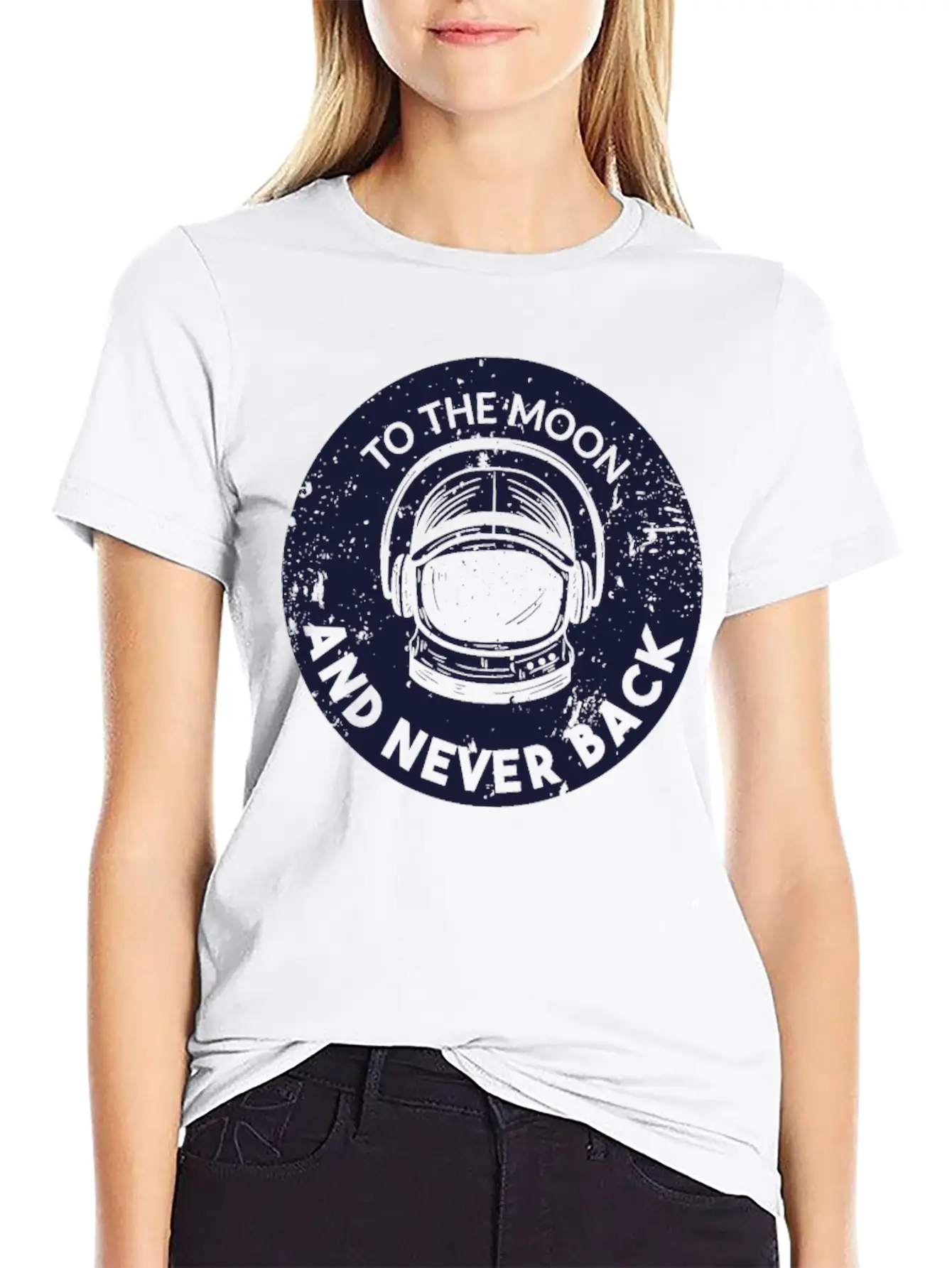 To The Moon An Never Back Unisex Casual T-Shirt – Clean Design For Daily Comfort