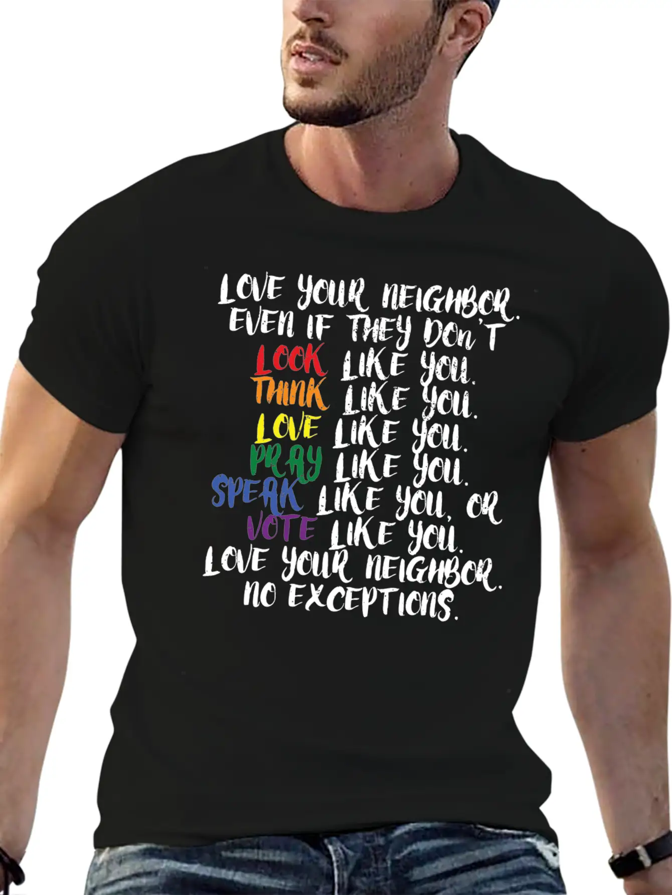 Tolerance Humanity Equality Kindness Cool Gift Stylish Everyday T-Shirt – Unisex Basic Cotton Tee