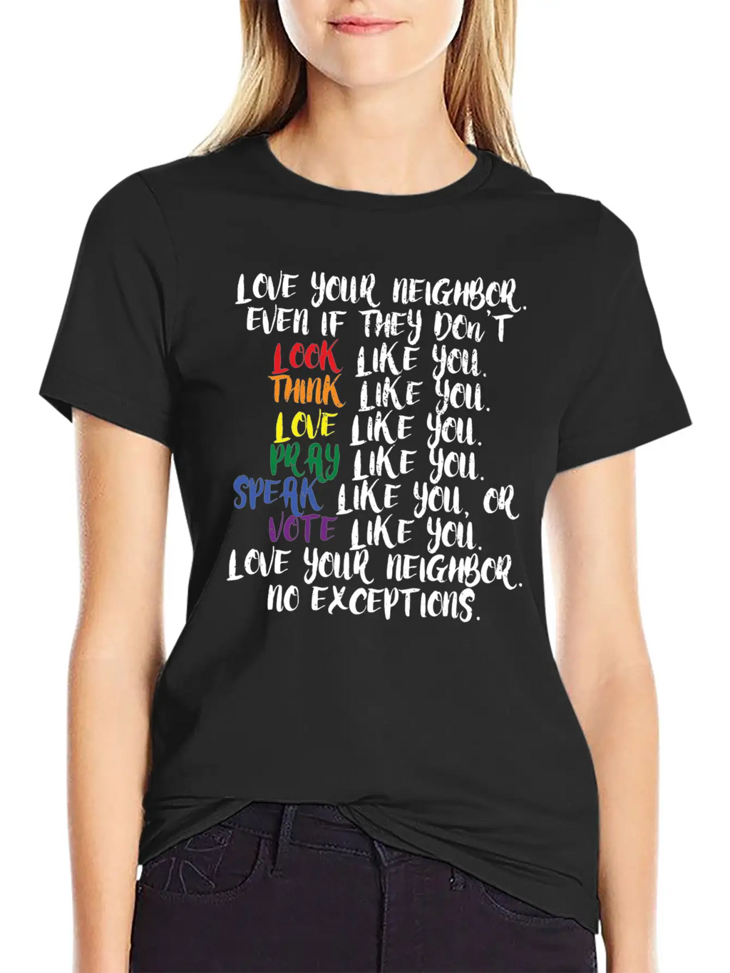 Tolerance Humanity Equality Kindness Cool Gift Stylish Everyday T-Shirt – Unisex Basic Cotton Tee