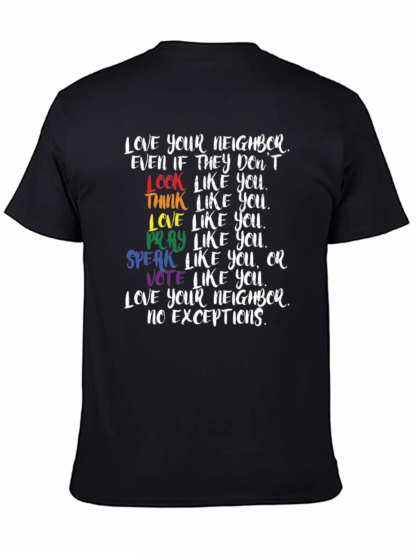 Tolerance Humanity Equality Kindness Cool Gift Stylish Everyday T-Shirt – Unisex Basic Cotton Tee