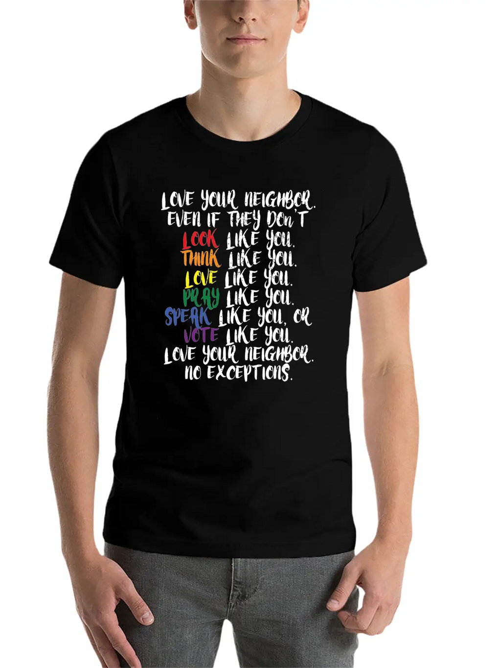 Tolerance Humanity Equality Kindness Cool Gift Stylish Everyday T-Shirt – Unisex Basic Cotton Tee