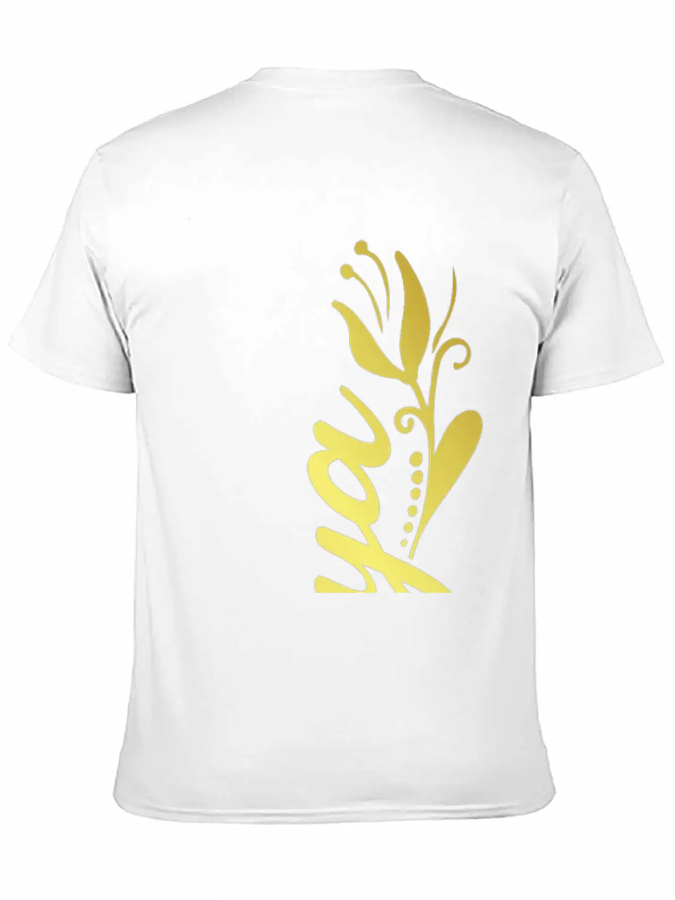 Tonya Name Faux Gold Tulip Flourish Unisex Short Sleeve Soft Cotton T-Shirt – Casual Everyday Wear
