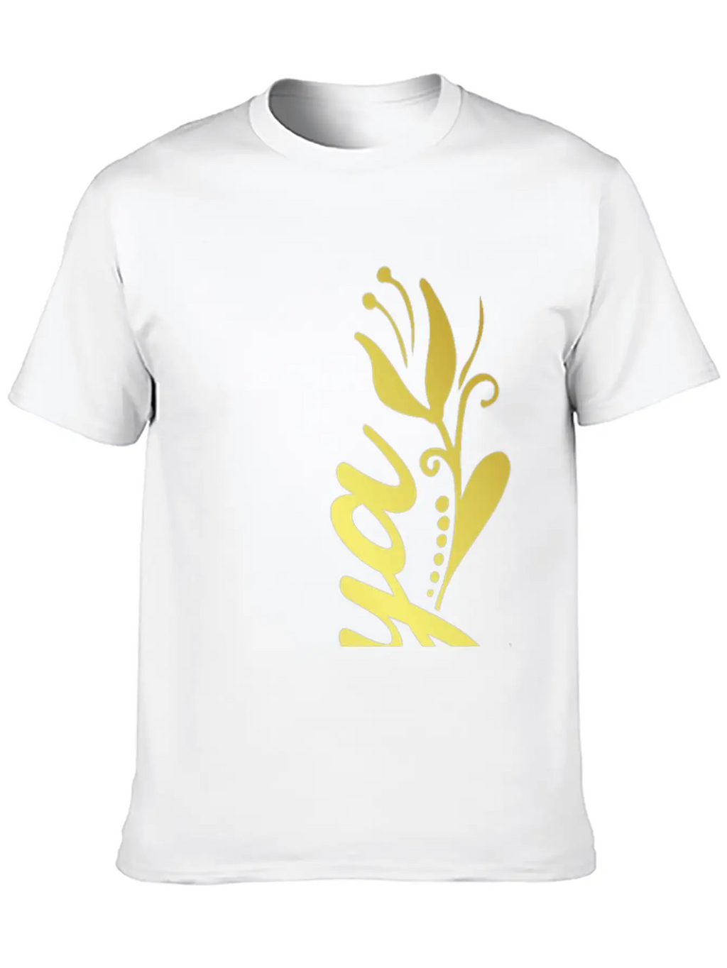 Tonya Name Faux Gold Tulip Flourish Unisex Short Sleeve Soft Cotton T-Shirt – Casual Everyday Wear