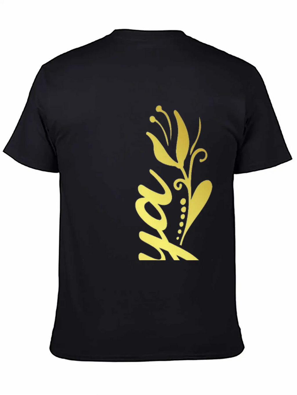 Tonya Name Faux Gold Tulip Flourish Unisex Short Sleeve Soft Cotton T-Shirt – Casual Everyday Wear